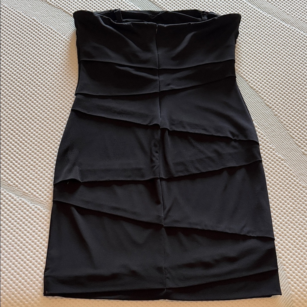 Elegant White House Black Market Black Strapless Dress 12 - Picture 2 of 5